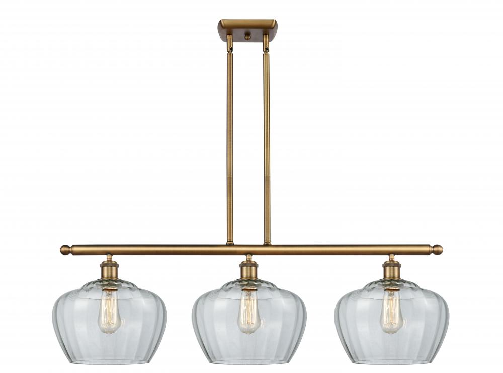 Fenton - 3 Light - 38 inch - Brushed Brass - Cord hung - Island Light