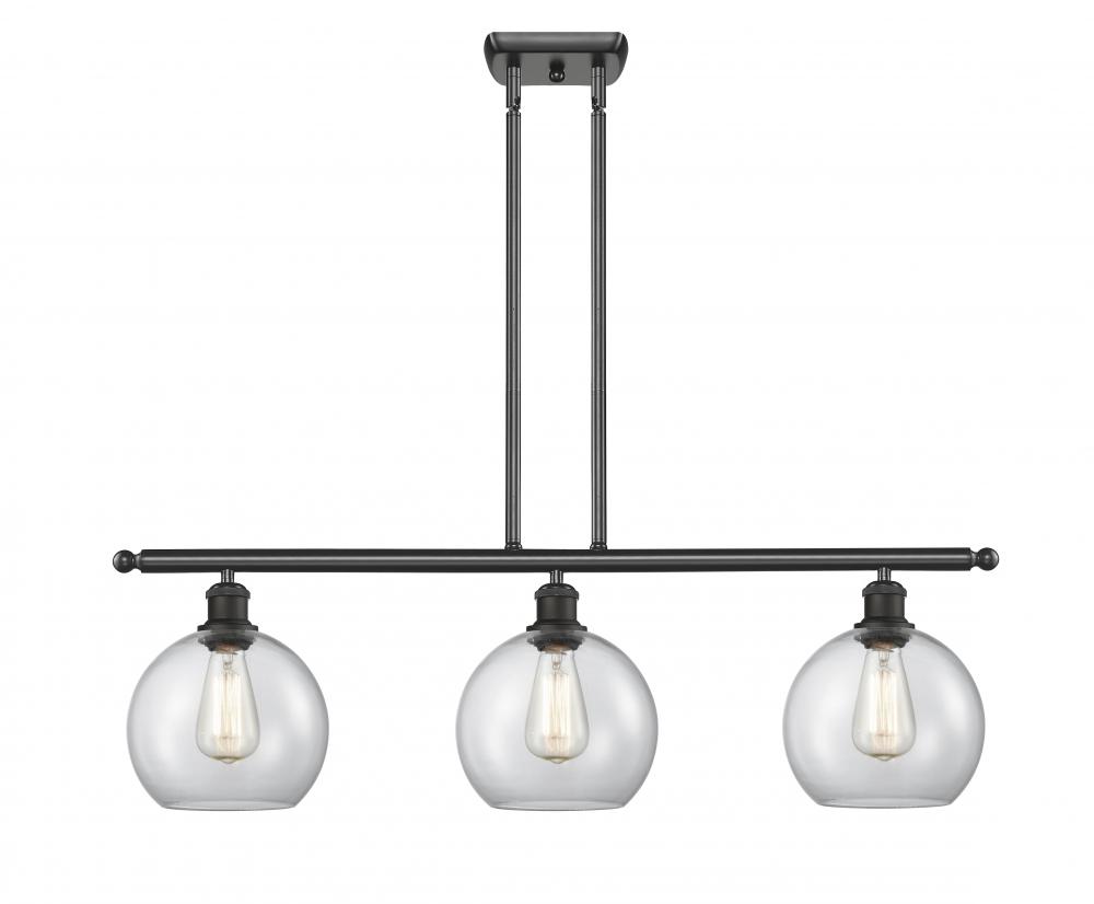 Athens - 3 Light - 37 inch - Matte Black - Stem Hung - Island Light