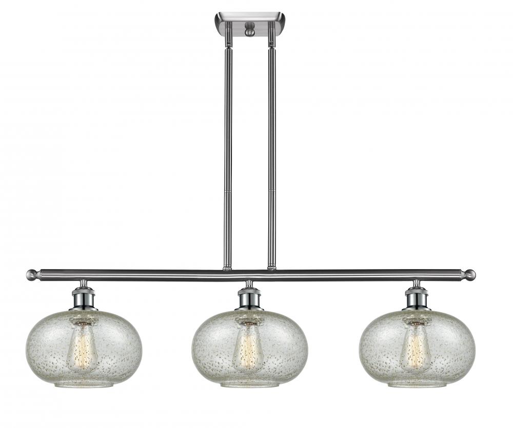 Gorham - 3 Light - 36 inch - Brushed Satin Nickel - Cord hung - Island Light