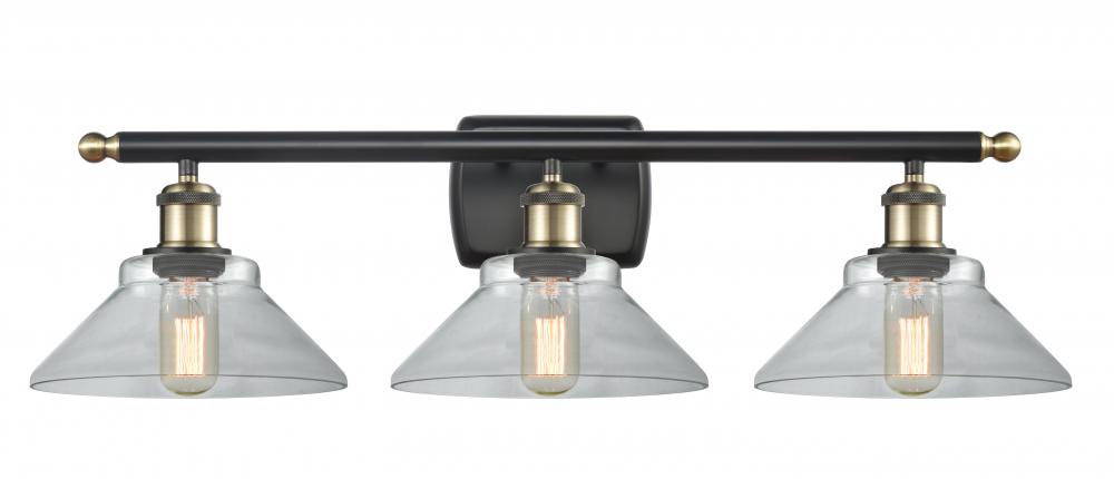 Orwell - 3 Light - 28 inch - Black Antique Brass - Bath Vanity Light