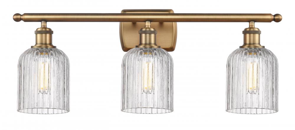 Bridal Veil - 3 Light - 25 inch - Brushed Brass - Bath Vanity Light