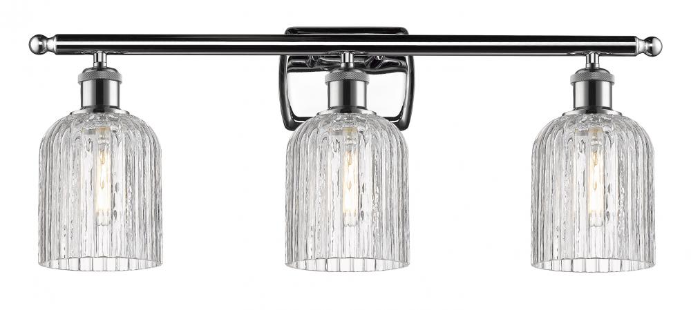 Bridal Veil - 3 Light - 25 inch - Polished Chrome - Bath Vanity Light