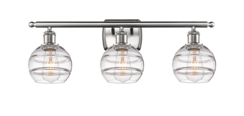 Rochester - 3 Light - 26 inch - Brushed Satin Nickel - Bath Vanity Light