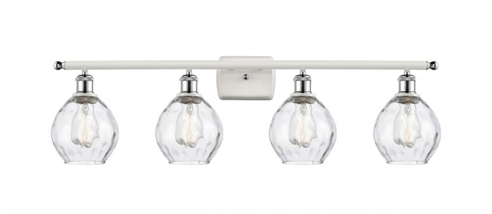 Waverly - 4 Light - 36 inch - White Polished Chrome - Bath Vanity Light