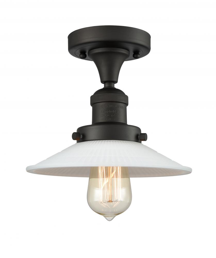 Halophane - 1 Light - 9 inch - Oil Rubbed Bronze - Semi-Flush Mount