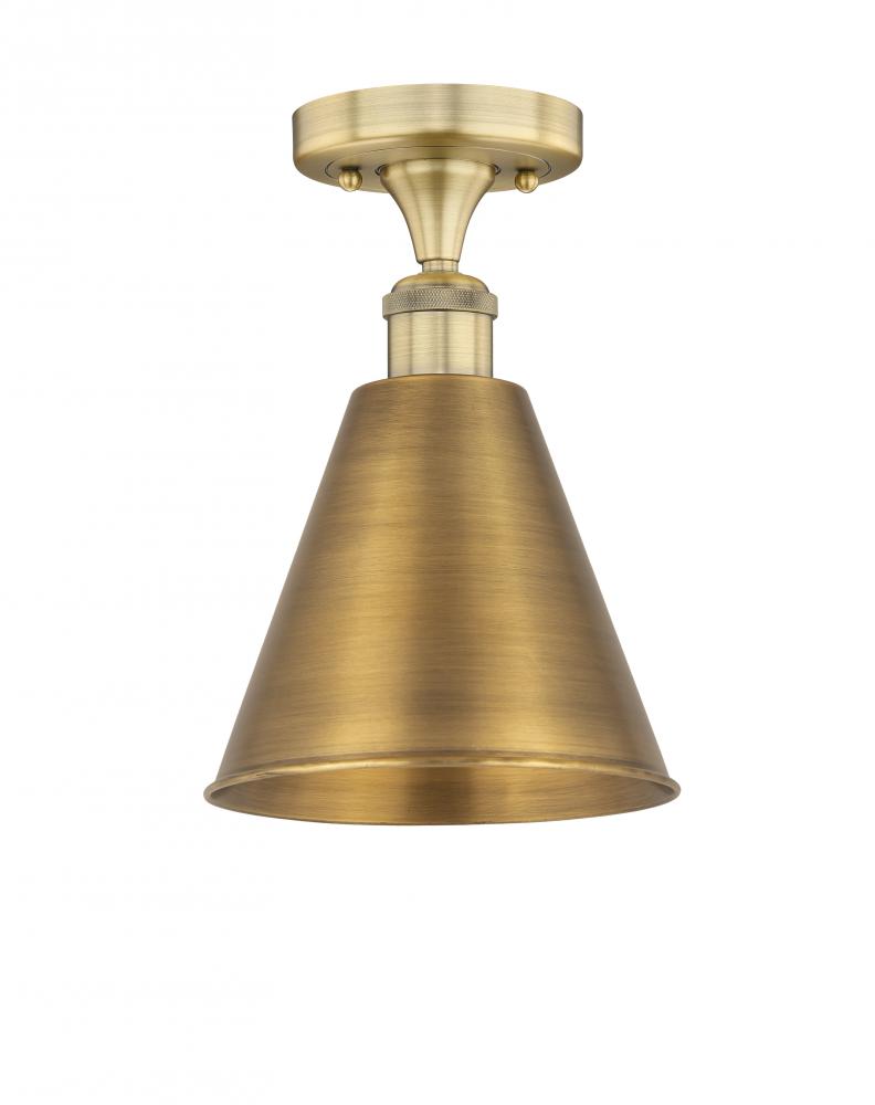 Berkshire - 1 Light - 8 inch - Brushed Brass - Semi-Flush Mount