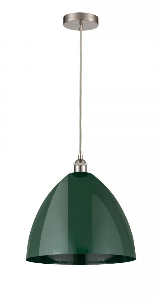 Plymouth - 1 Light - 16 inch - Brushed Satin Nickel - Cord hung - Mini Pendant