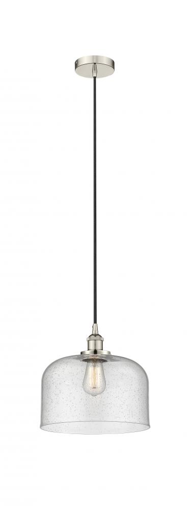 Bell - 1 Light - 12 inch - Polished Nickel - Cord hung - Mini Pendant