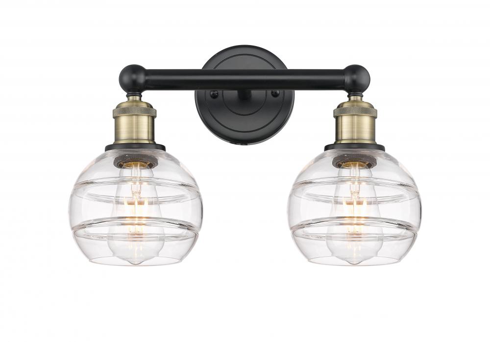 Rochester - 2 Light - 15 inch - Black Antique Brass - Bath Vanity Light