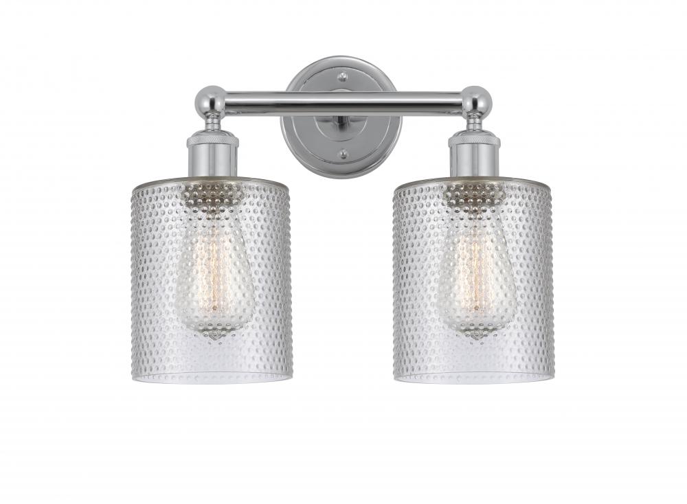 Cobbleskill - 2 Light - 14 inch - Polished Chrome - Bath Vanity Light