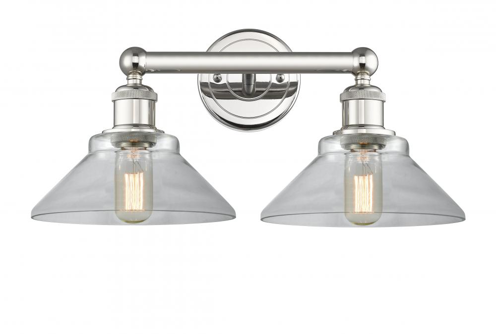 Orwell - 2 Light - 17 inch - Polished Nickel - Bath Vanity Light