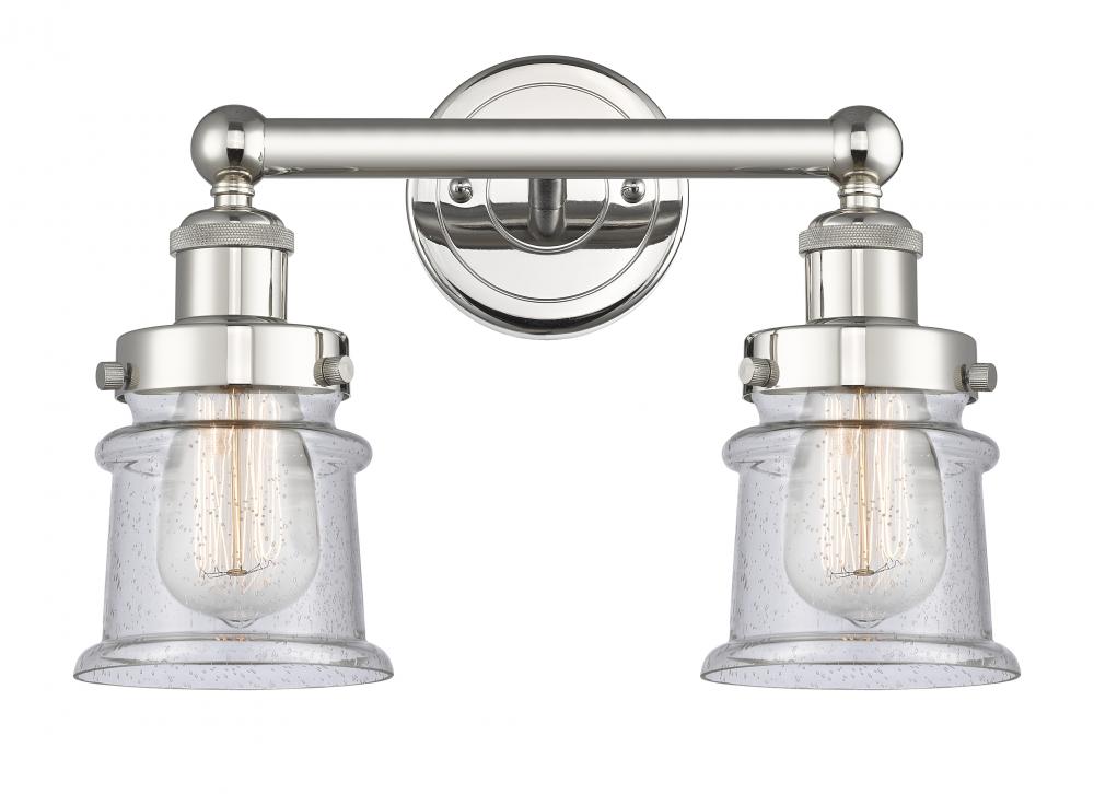 Canton - 2 Light - 14 inch - Polished Nickel - Bath Vanity Light