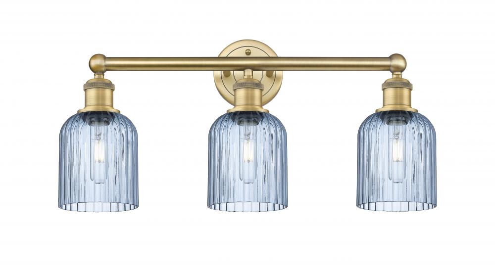 Bridal Veil - 3 Light - 23 inch - Brushed Brass - Bath Vanity Light