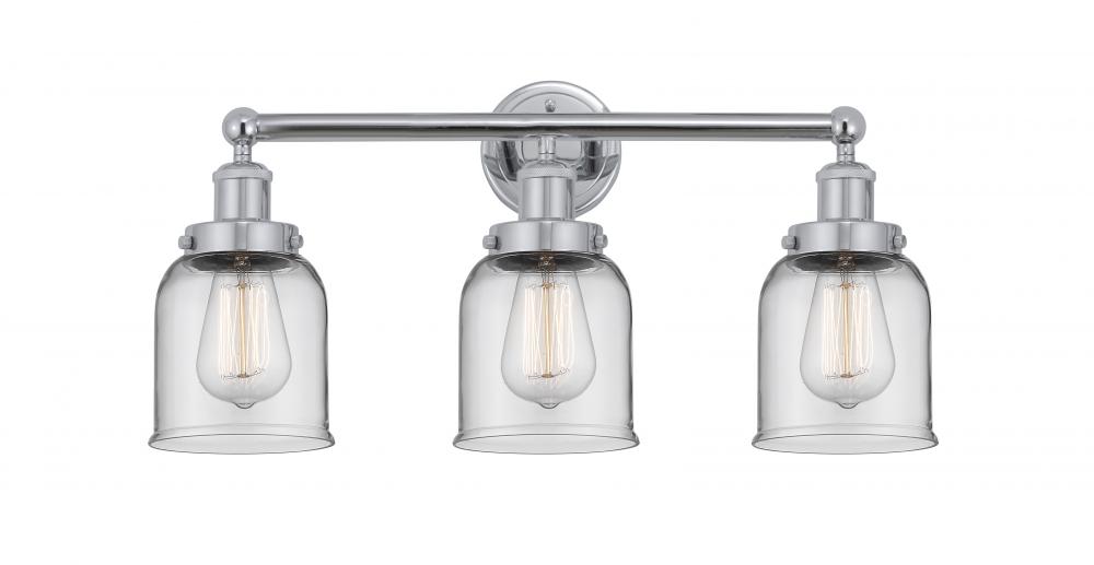 Bell - 3 Light - 23 inch - Polished Chrome - Bath Vanity Light