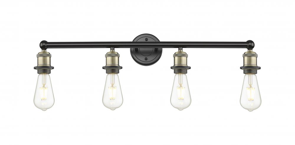 Edison - 4 Light - 29 inch - Black Antique Brass - Bath Vanity Light