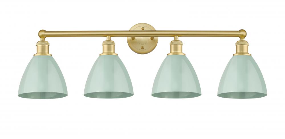 Plymouth - 4 Light - 35 inch - Satin Gold - Bath Vanity Light