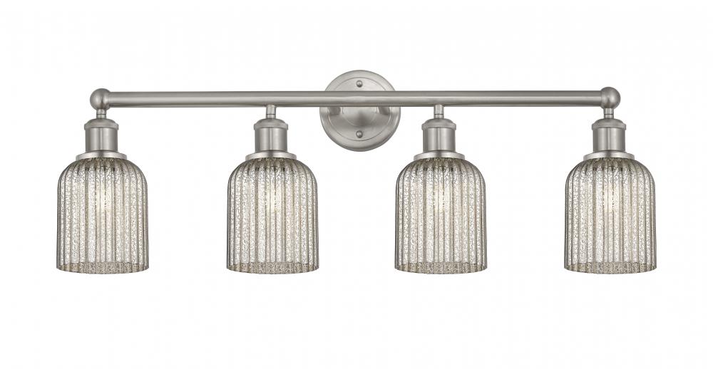 Bridal Veil - 4 Light - 32 inch - Brushed Satin Nickel - Bath Vanity Light