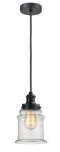 Innovations Lighting 100BK-10BK-1H-BK-G184 - Edison - 1 Light - 8 inch - Matte Black - Cord hung - Mini Pendant