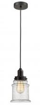 Innovations Lighting 100OB-10GY-0H-OB-G184 - Whitney - 1 Light - 8 inch - Oil Rubbed Bronze - Cord hung - Mini Pendant