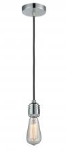 Innovations Lighting 100PC-10BK-2PC - Winchester - 1 Light - 2 inch - Polished Chrome - Cord hung - Mini Pendant