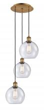 Innovations Lighting 113B-3P-BB-G124-8 - Athens - 3 Light - 15 inch - Brushed Brass - Cord Hung - Multi Pendant