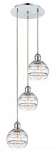 Innovations Lighting 113B-3P-PC-G556-6CL - Rochester - 3 Light - 12 inch - Polished Chrome - Cord hung - Multi Pendant