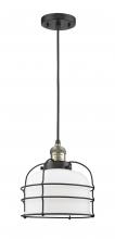 Innovations Lighting 201C-BAB-G71-CE - Bell Cage - 1 Light - 9 inch - Black Antique Brass - Cord hung - Mini Pendant