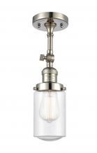 Innovations Lighting 201F-PN-G314 - Dover - 1 Light - 5 inch - Polished Nickel - Semi-Flush Mount