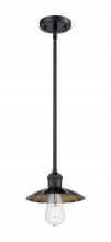 Innovations Lighting 201S-BK-M17-BK - Scallop - 1 Light - 8 inch - Matte Black - Mini Pendant