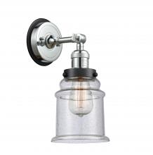 Innovations Lighting 203PC-BPBK-HRBK-G184 - Canton - 1 Light - 7 inch - Polished Chrome - Sconce