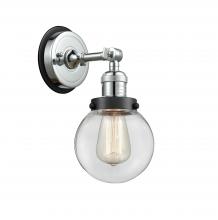 Innovations Lighting 203PC-BPBK-HRBK-G202-6 - Beacon - 1 Light - 6 inch - Polished Chrome - Sconce