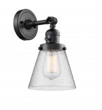 Innovations Lighting 203SW-BK-G64-LED - Cone - 1 Light - 6 inch - Matte Black - Adjustable Sconce