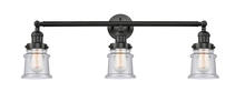 Innovations Lighting 205-BK-G184S - Canton - 3 Light - 30 inch - Matte Black - Bath Vanity Light