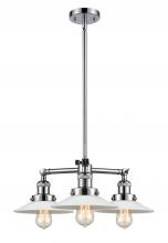 Innovations Lighting 207-PC-G1 - Halophane - 3 Light - 22 inch - Polished Chrome - Stem Hung - Chandelier