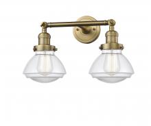 Innovations Lighting 208-BB-G322 - Olean - 2 Light - 17 inch - Brushed Brass - Adjustable Bath Vanity Light