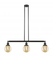 Innovations Lighting 213-OB-G208-6 - Beacon - 3 Light - 39 inch - Oil Rubbed Bronze - Stem Hung - Adjustable Island Light
