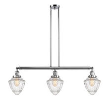 Innovations Lighting 213-PC-G664-7 - Bullet - 3 Light - 38 inch - Polished Chrome - Stem Hung - Island Light