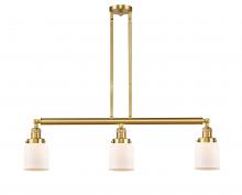 Innovations Lighting 213-SG-G51 - Bell - 3 Light - 38 inch - Satin Gold - Stem Hung - Adjustable Island Light