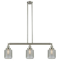 Innovations Lighting 213-SN-G262 - Stanton - 3 Light - 39 inch - Brushed Satin Nickel - Stem Hung - Island Light