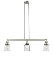 Innovations Lighting 213-SN-G52 - Bell - 3 Light - 38 inch - Brushed Satin Nickel - Stem Hung - Adjustable Island Light