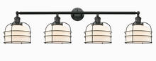 Innovations Lighting 215-BK-G71-CE - Bell Cage - 4 Light - 44 inch - Matte Black - Adjustable Bath Vanity Light