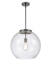 Innovations Lighting 221-1S-BK-G122-16 - Athens - 1 Light - 16 inch - Matte Black - Stem Hung - Pendant