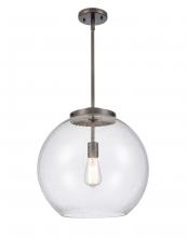 Innovations Lighting 221-1S-OB-G124-16 - Athens - 1 Light - 16 inch - Oil Rubbed Bronze - Stem Hung - Pendant