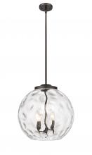 Innovations Lighting 221-3S-OB-G1215-16-LED - Athens Water Glass - 3 Light - 16 inch - Oil Rubbed Bronze - Cord hung - Pendant