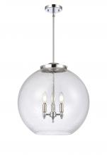 Innovations Lighting 221-3S-PC-G124-18 - Athens - 3 Light - 18 inch - Polished Chrome - Cord hung - Pendant