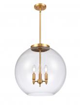 Innovations Lighting 221-3S-SG-G122-18 - Athens - 3 Light - 18 inch - Satin Gold - Cord hung - Pendant