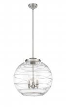 Innovations Lighting 221-3S-SN-G1213-18 - Athens Deco Swirl - 3 Light - 18 inch - Brushed Satin Nickel - Cord hung - Pendant