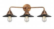 Innovations Lighting 288-3W-AC-M6-BK - Railroad - 3 Light - 26 inch - Antique Copper - Bath Vanity Light