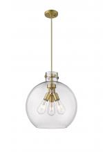 Innovations Lighting 410-3PL-BB-G410-16SDY - Newton Sphere - 3 Light - 16 inch - Brushed Brass - Cord hung - Pendant