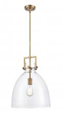 Innovations Lighting 411-1SL-BB-G412-14CL - Newton Bell - 1 Light - 14 inch - Brushed Brass - Pendant